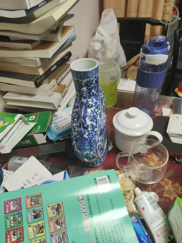古玩陶瓷花鳥紋青花抱月瓶真品鑒賞圖