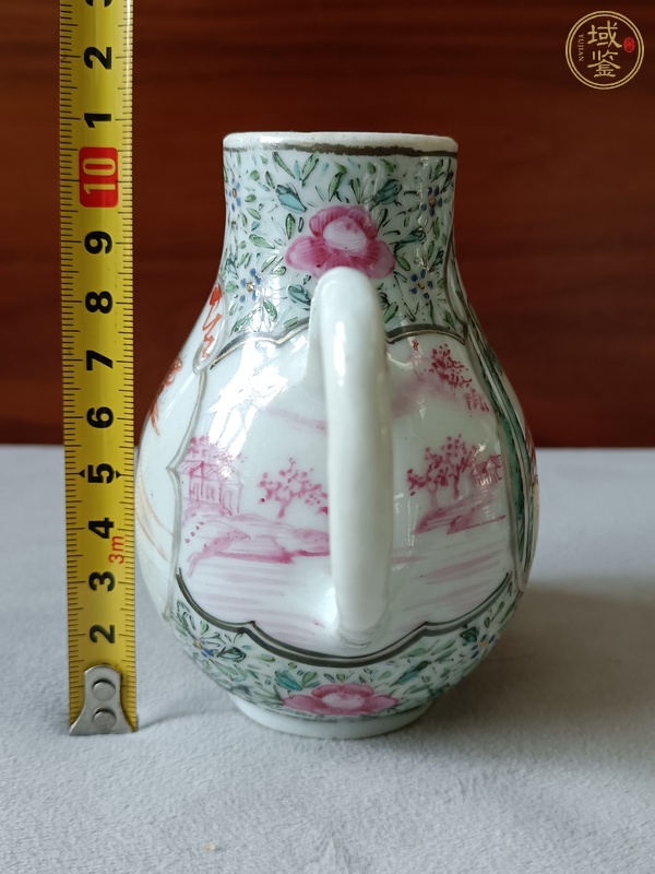 古玩陶瓷廣彩人物紋馬奶壺真品鑒賞圖