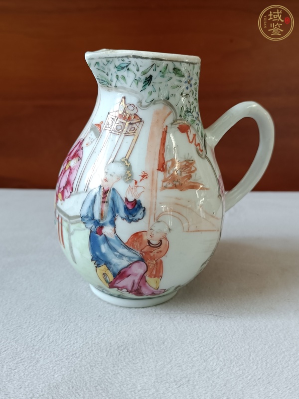 古玩陶瓷廣彩人物紋馬奶壺真品鑒賞圖