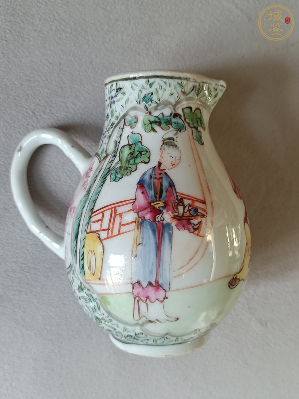 古玩陶瓷廣彩人物紋馬奶壺真品鑒賞圖