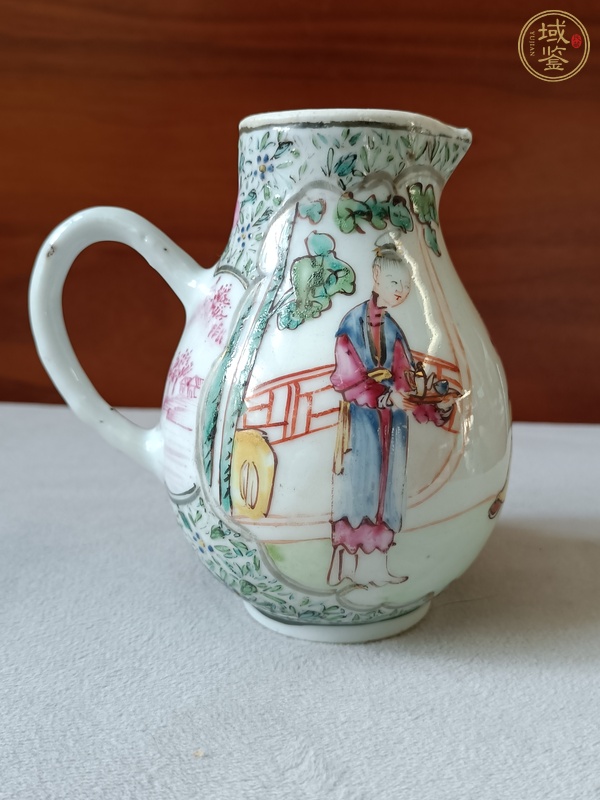 古玩廣彩人物紋馬奶壺真品鑒賞圖