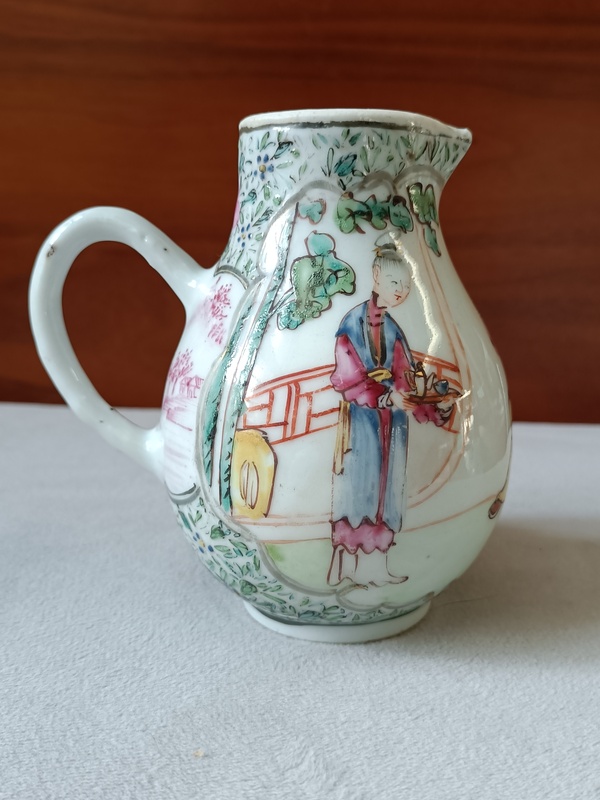 古玩陶瓷廣彩人物紋馬奶壺拍賣，當(dāng)前價格1680元