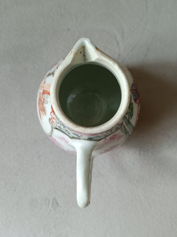 古玩陶瓷廣彩人物紋馬奶壺拍賣，當(dāng)前價格1680元