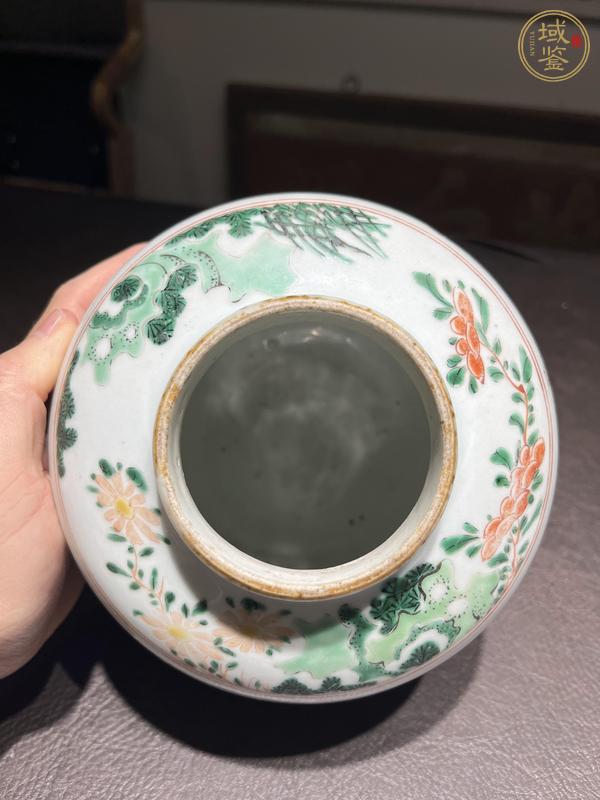 古玩陶瓷仕女紋五彩罐真品鑒賞圖