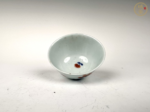 古玩陶瓷清康熙·青花礬紅描金百財(cái)杯真品鑒賞圖