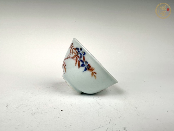 古玩陶瓷清康熙·青花礬紅描金百財(cái)杯真品鑒賞圖