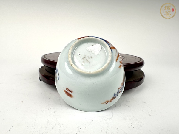 古玩陶瓷清康熙·青花礬紅描金百財(cái)杯真品鑒賞圖