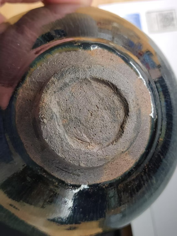 古玩陶瓷南宋，水吉窯，青藍(lán)毫深斗建盞拍賣，當(dāng)前價(jià)格3600元