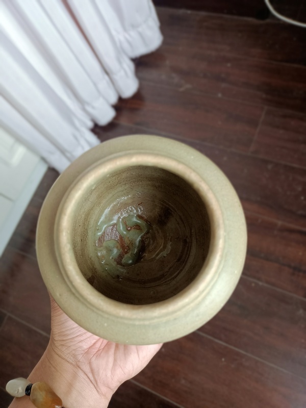 古玩陶瓷龍泉青瓷罐拍賣，當前價格1800元