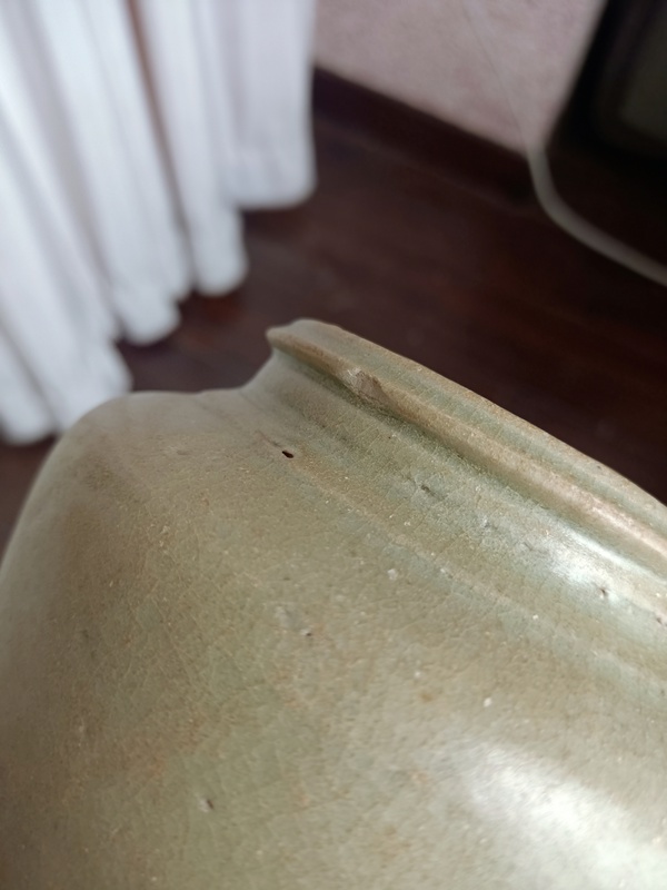 古玩陶瓷龍泉青瓷罐拍賣，當前價格1800元