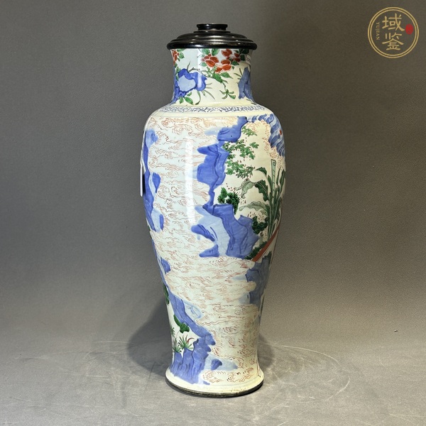 古玩陶瓷青花五彩人物故事紋觀音尊真品鑒賞圖