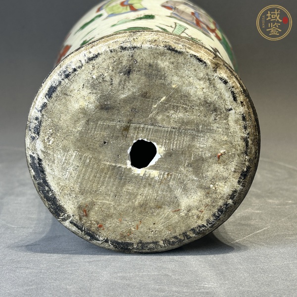 古玩陶瓷青花五彩人物故事紋觀音尊真品鑒賞圖