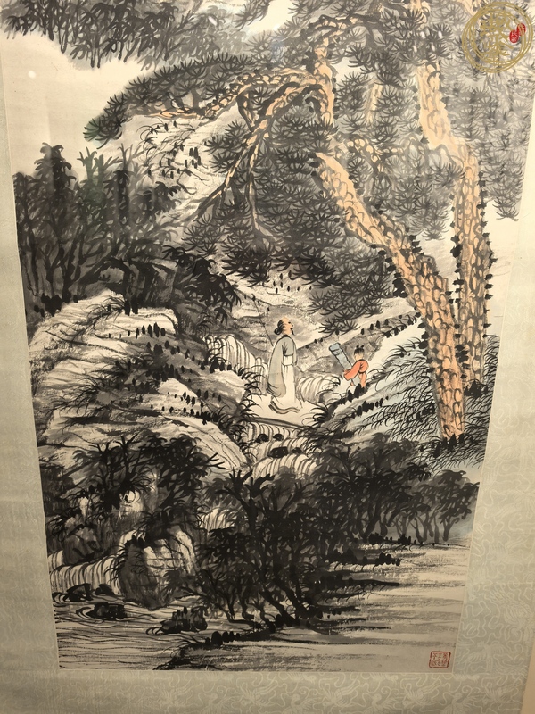 古玩字畫蕭遜淺降山水真品鑒賞圖