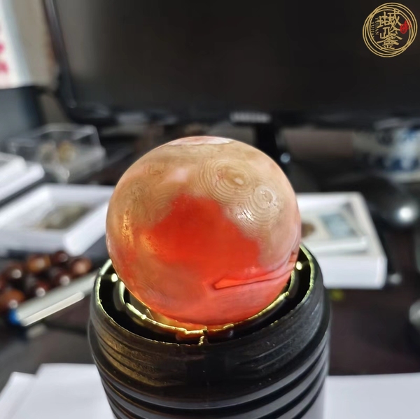 古玩玉器千年糖球瑪瑙真品鑒賞圖