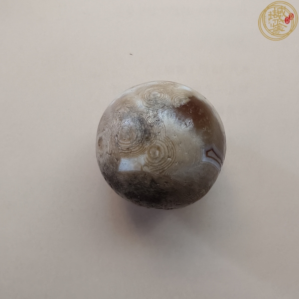 古玩玉器千年糖球瑪瑙真品鑒賞圖