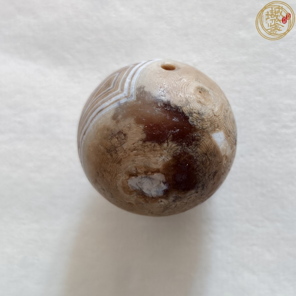 古玩玉器千年糖球瑪瑙真品鑒賞圖