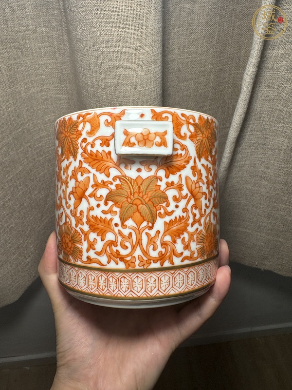 古玩陶瓷花卉紋罐真品鑒賞圖