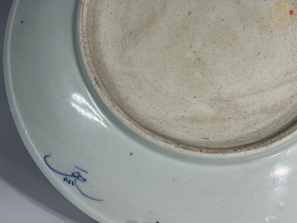 古玩陶瓷清中期青花釉里紅魚盤拍賣，當前價格4500元