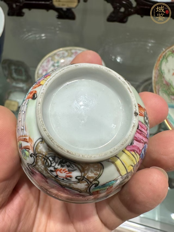 古玩陶瓷廣彩人物杯真品鑒賞圖