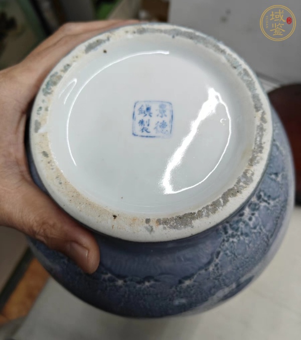 古玩陶瓷仿石紋釉葫蘆瓶真品鑒賞圖