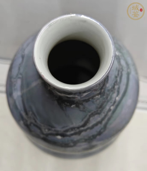 古玩陶瓷仿石紋釉葫蘆瓶真品鑒賞圖