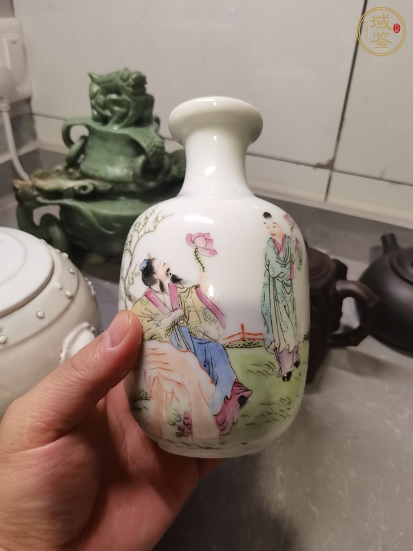 古玩陶瓷粉彩瓶真品鑒賞圖