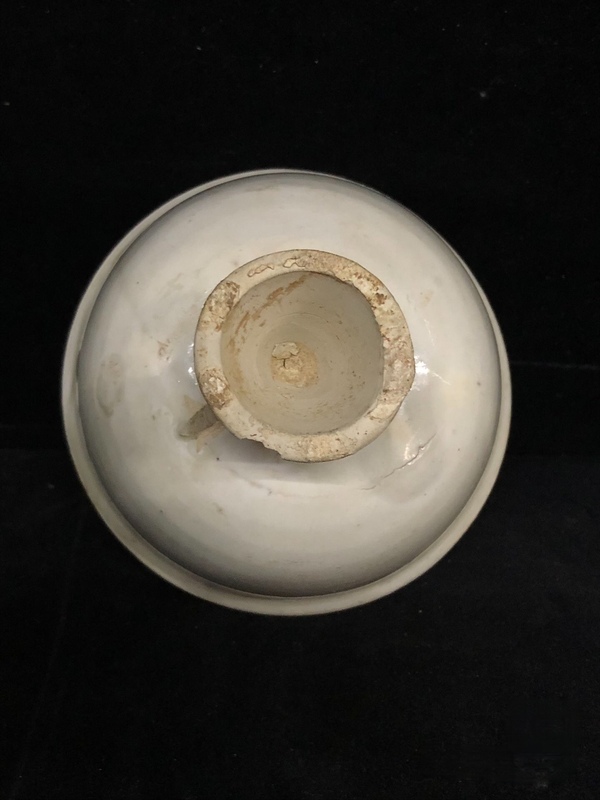 古玩陶瓷宋金定窯系霍州窯白釉高足杯拍賣，當(dāng)前價格5500元