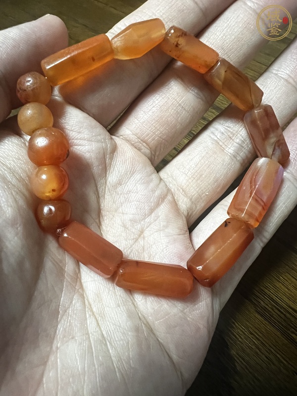 古玩玉器瑪瑙珠串真品鑒賞圖