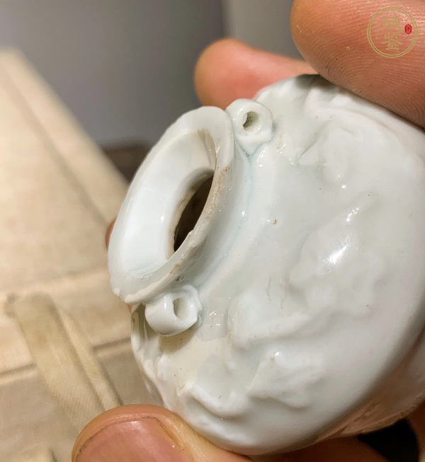 古玩陶瓷德化白釉三系水盂真品鑒賞圖