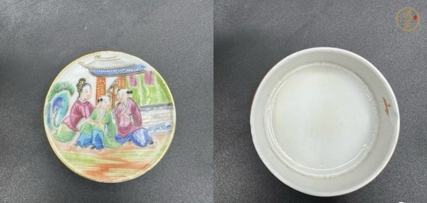 古玩陶瓷廣彩人物故事紋蓋缸真品鑒賞圖