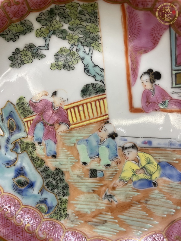 古玩陶瓷廣彩盤真品鑒賞圖