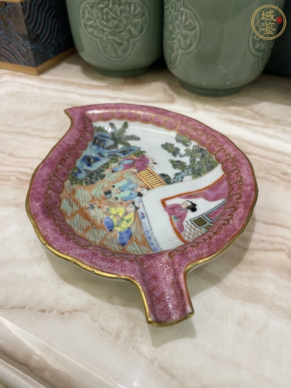 古玩陶瓷廣彩盤真品鑒賞圖