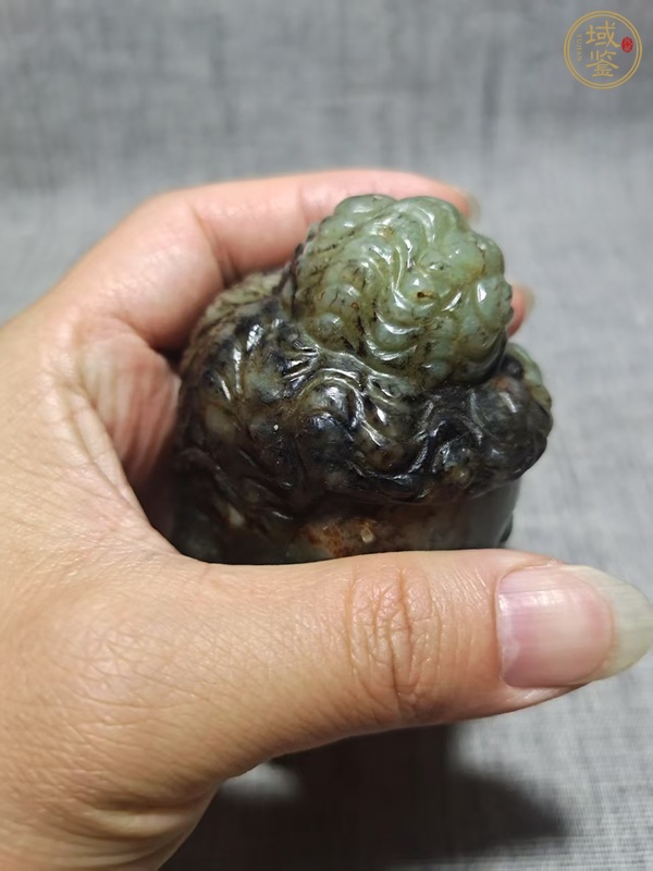 古玩玉器玉佛首真品鑒賞圖
