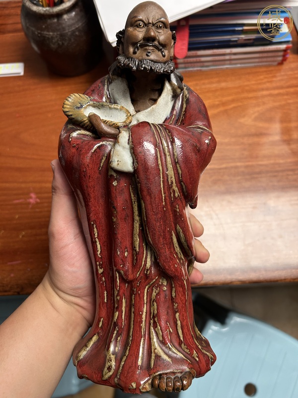 古玩陶瓷石灣窯窯變?nèi)宋锎上裾嫫疯b賞圖
