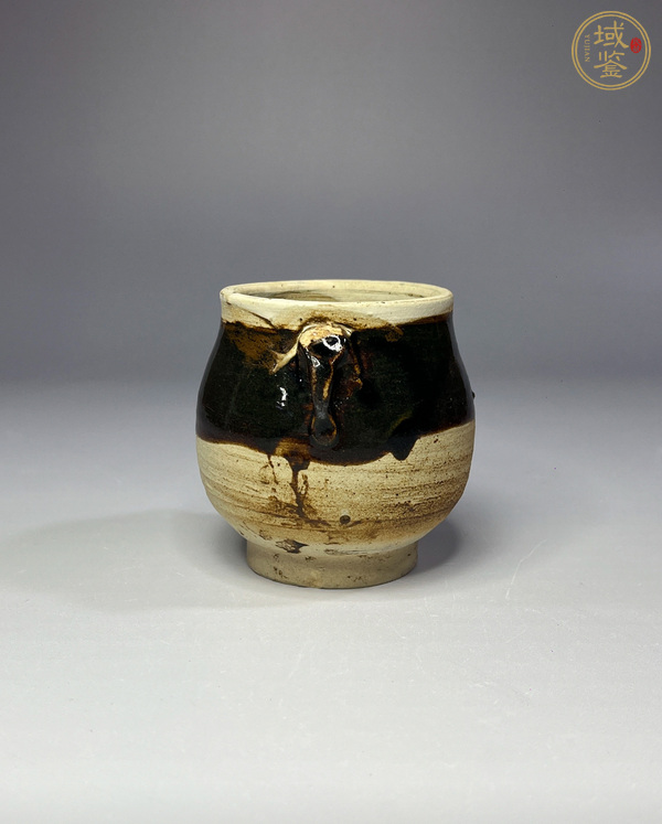 古玩陶瓷磁州窯醬釉雙系罐真品鑒賞圖