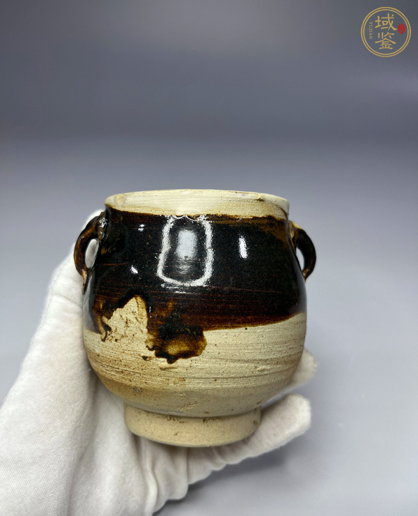 古玩陶瓷磁州窯醬釉雙系罐真品鑒賞圖