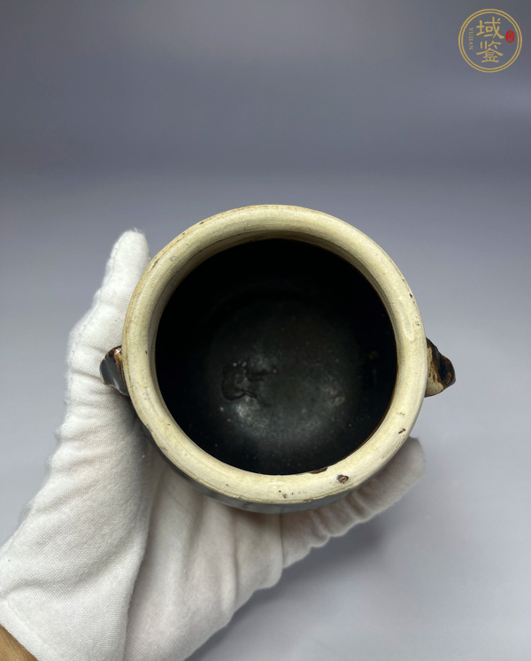 古玩陶瓷磁州窯醬釉雙系罐真品鑒賞圖