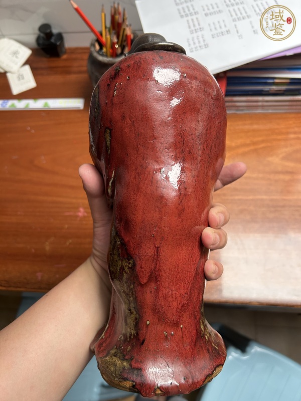 古玩陶瓷石灣窯窯變?nèi)宋锎上裾嫫疯b賞圖