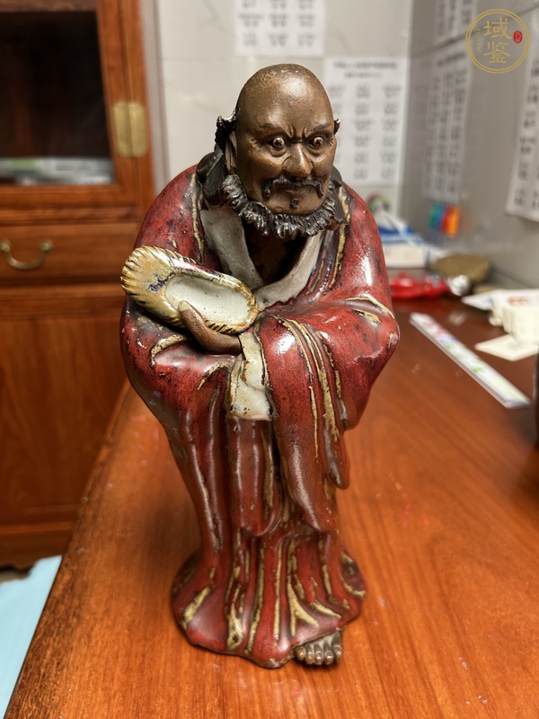 古玩陶瓷石灣窯窯變?nèi)宋锎上裾嫫疯b賞圖