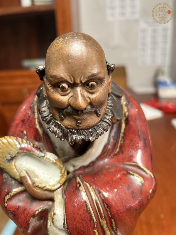 古玩陶瓷石灣窯窯變?nèi)宋锎上裾嫫疯b賞圖