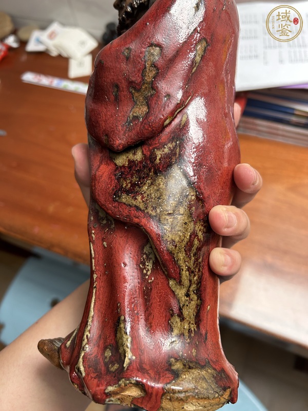 古玩陶瓷石灣窯窯變?nèi)宋锎上裾嫫疯b賞圖