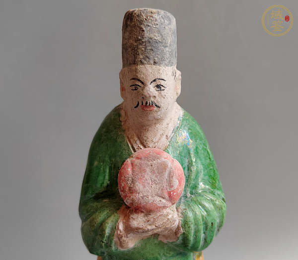 古玩陶瓷明三彩人物俑真品鑒賞圖