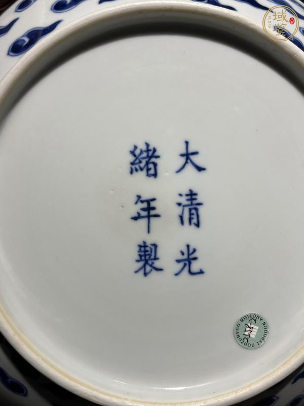 古玩陶瓷青花對頭鳳紋盤真品鑒賞圖