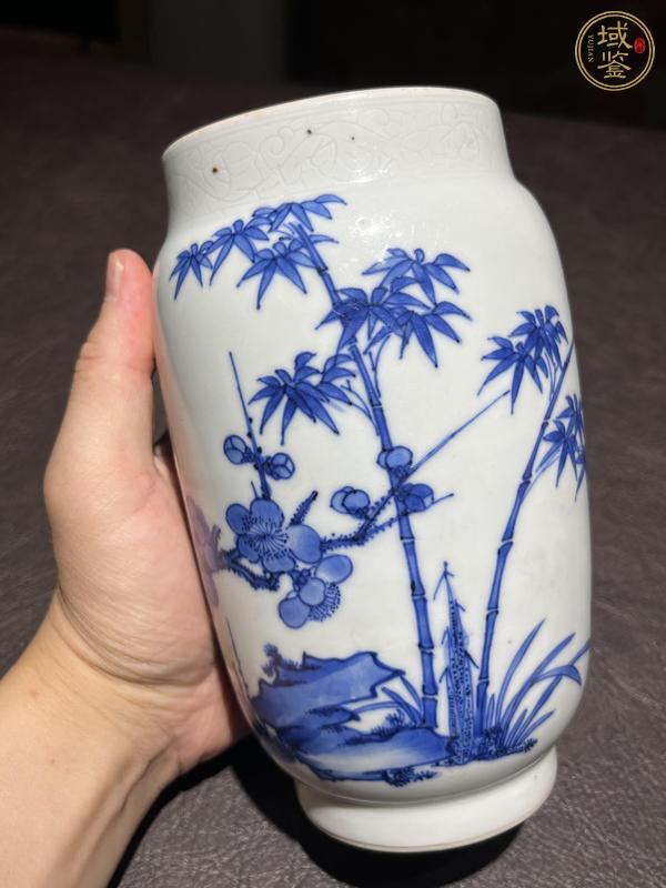 古玩陶瓷青花花鳥紋蓮子罐真品鑒賞圖