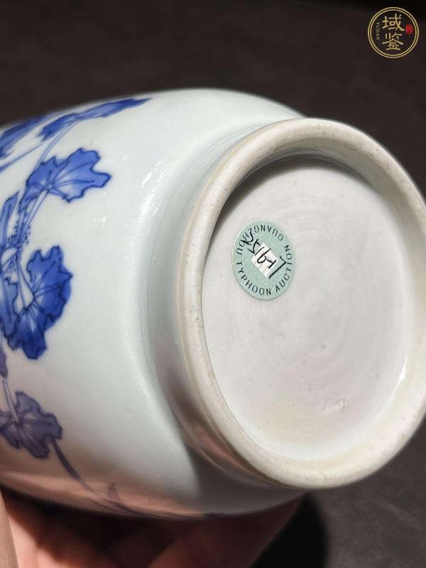 古玩陶瓷青花花鳥紋蓮子罐真品鑒賞圖