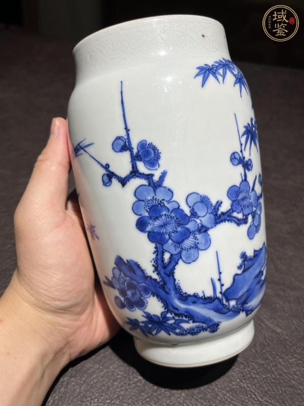 古玩陶瓷青花花鳥紋蓮子罐真品鑒賞圖