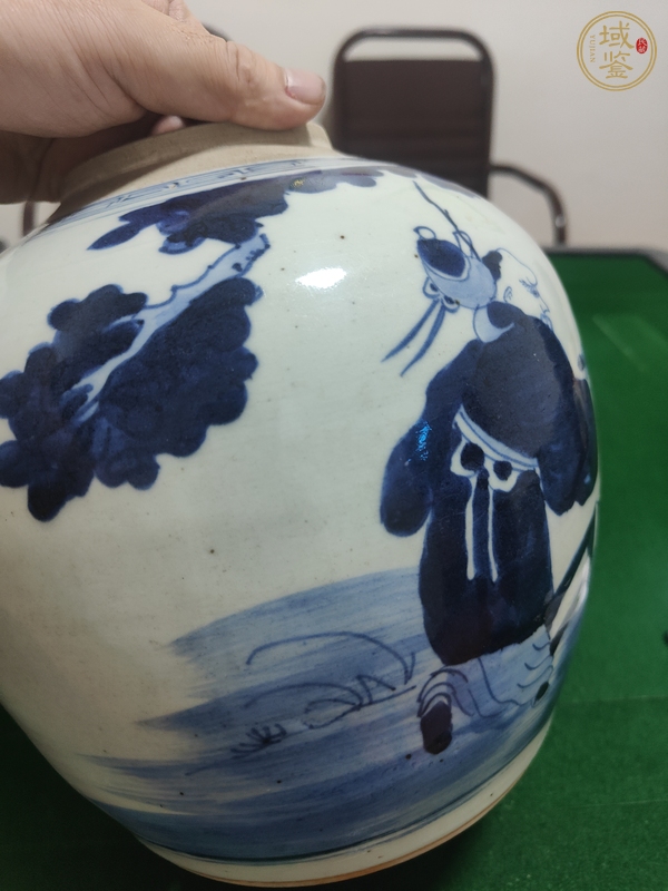 古玩陶瓷清中青花罐真品鑒賞圖