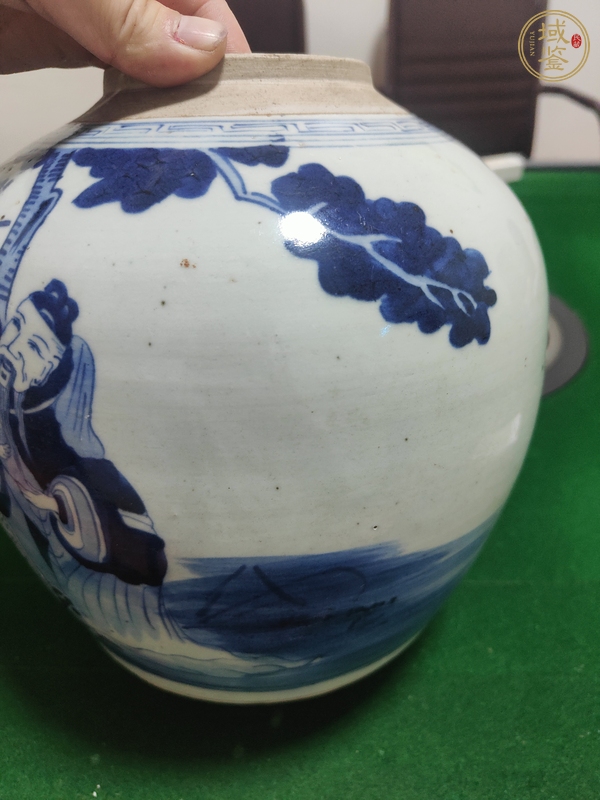 古玩陶瓷清中青花罐真品鑒賞圖