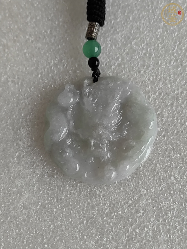 古玩玉器天然翡翠雕“龍紋牌”真品鑒賞圖