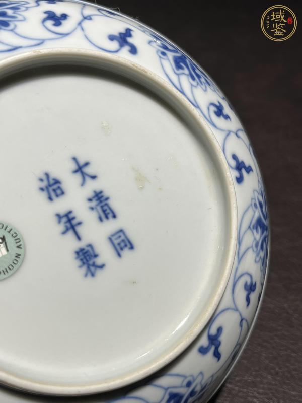 古玩陶瓷青化纏枝蓮盤真品鑒賞圖